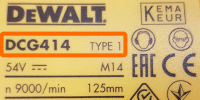 Exact type number: DCE088R TYPE 1